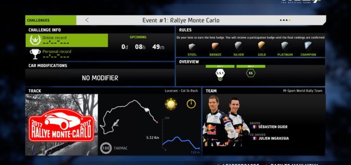 eSports WRC Monte Carlo